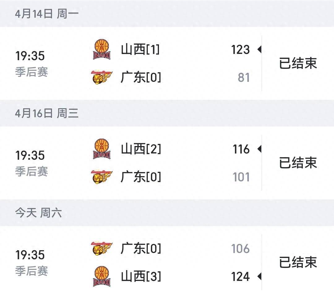 CBA季后赛:广东战胜山西晋级半决赛 CBA季后赛:广东战胜山西晋级半决赛